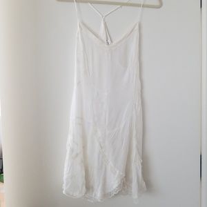 Whitr lace slip dress